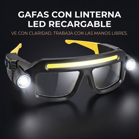 Gafas con luz LED recargables - BRIVEO