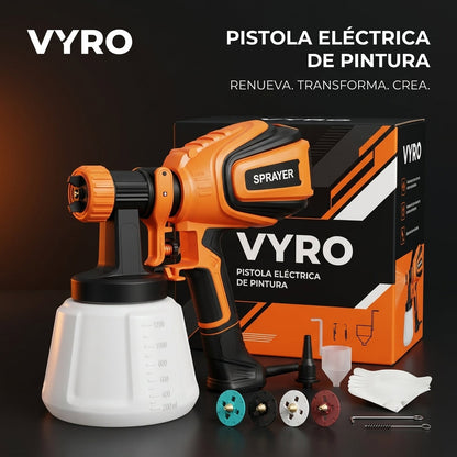 Pistola eléctrica de pintura con varias boquillas - Vyro